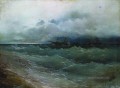 Ivan Aiwasowski Schiffe im stürmischen Meer Sonnenaufgang 1871 Seestücke